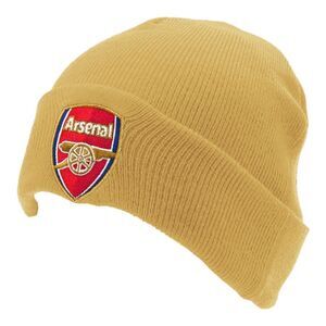 Arsenal FC Turned Up Cuff Beanie / Gold